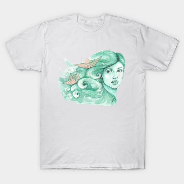 Paper ships T-Shirt by Pendientera